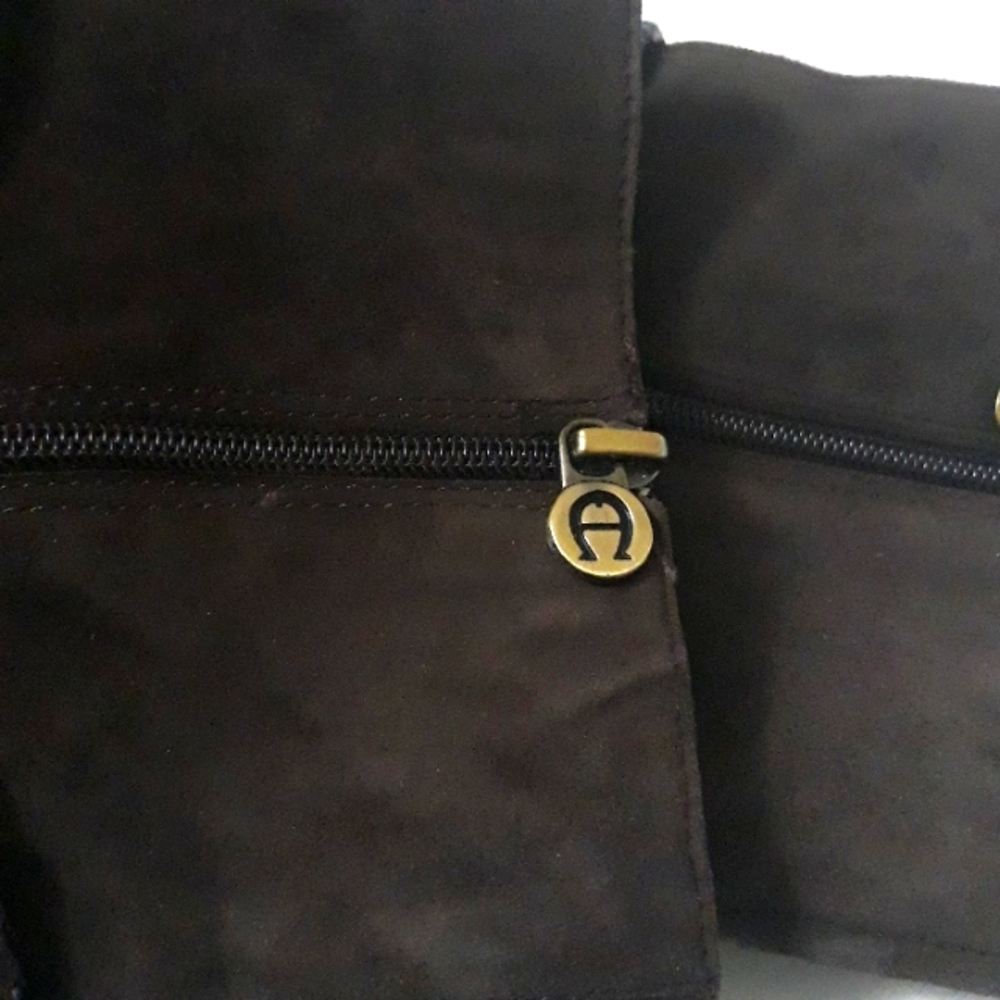 Etienne Aigner Brown Suede Ankle Boots Size 8M - Picture 5 of 11